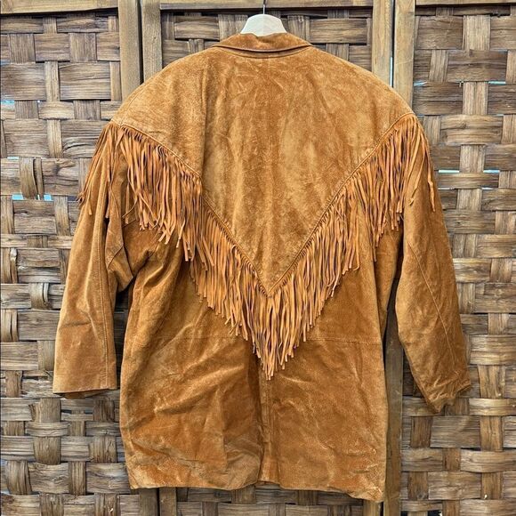 Vintage Made in Canada Brown Suede Fringe Jacket - Picture 3 of 3